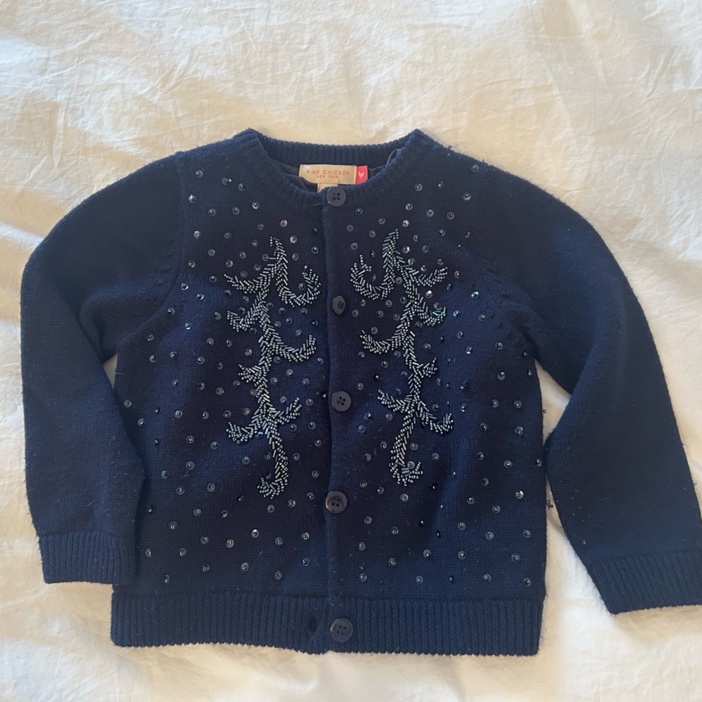 Gorgeous beaded pink chicken cardigan